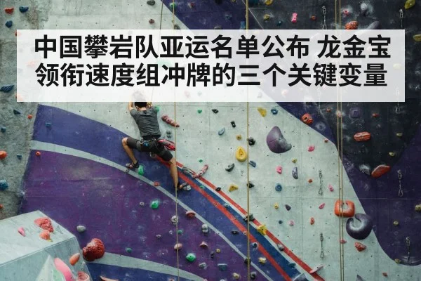 中国攀岩队亚运名单公布 龙金宝领衔速度组冲牌的三个关键变量